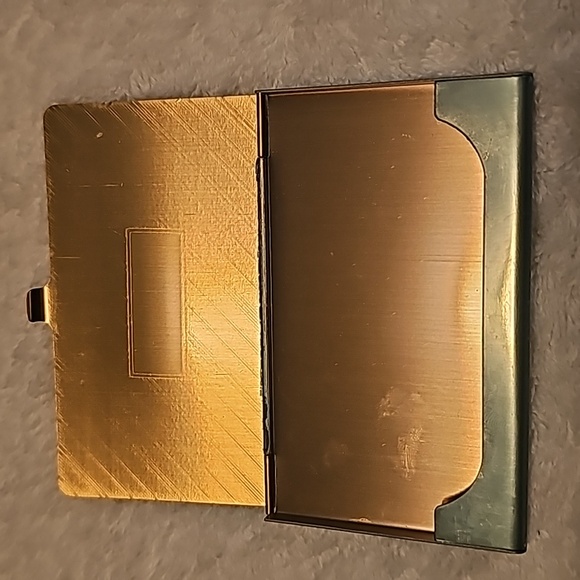 Metal Gold Business Card Holder, NWOT - Picture 3 of 3